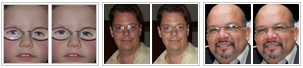 Photo retouching services for eyeglass glare